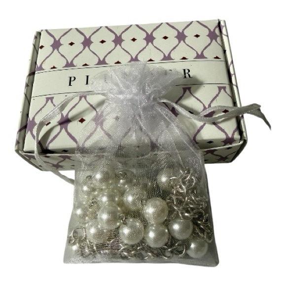 Plunder Jewelry - Plunder Noah Pearl Lanyard Necklace 37” Silver Tone New w/ Box